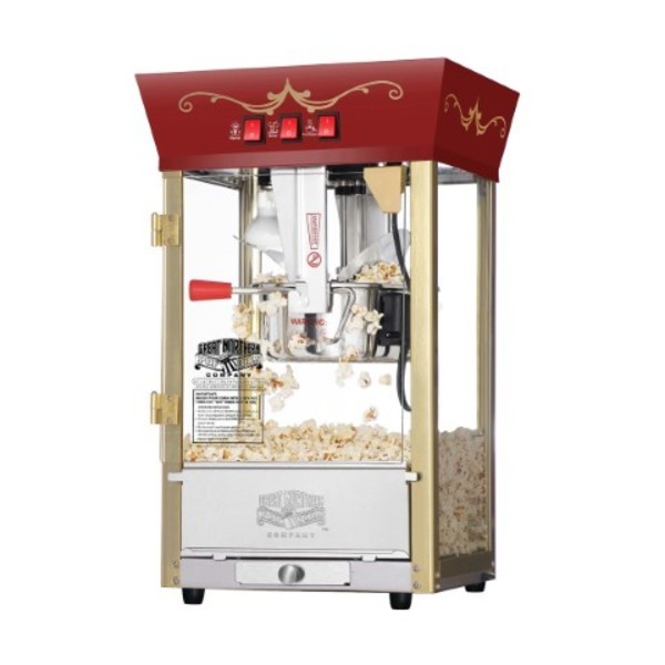 Great Northern Popcorn Great Northern Popcorn 8 Ounce Antique Style Popcorn Machine, Electric Countertop Popcorn Maker, Red 956891QAT